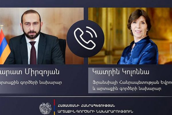Միրզոյանը՝ Ֆրանսիացի գործընկերոջը. ԼՂ-ում վաթարացող հումանիտար ճգնաժամը կարող է միջազգային հանրության աչքի առջև վերածվել աղետի